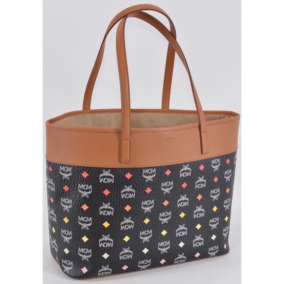 New MCM $760 LIZ Rainbow Spectrum Visetos Purse Tote Shopper W/Zip Pouch - Picture 6 of 11